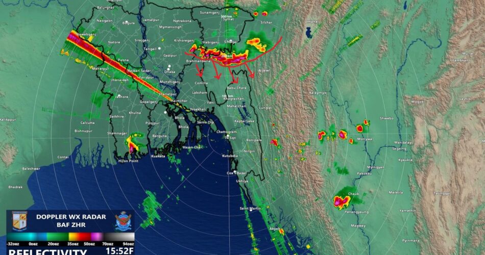 Moderate to heavy rainfall, hail and severe thundershowers are likely in all districts of Chittagong division Abohawa